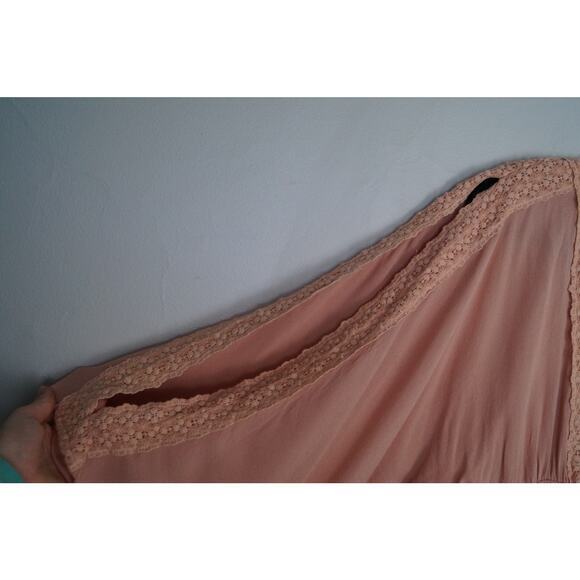 In the Beginning Deep V-neck Romper Cold Shoulder Long‎ Sleeve Blush Pink Medium - Picture 5 of 10